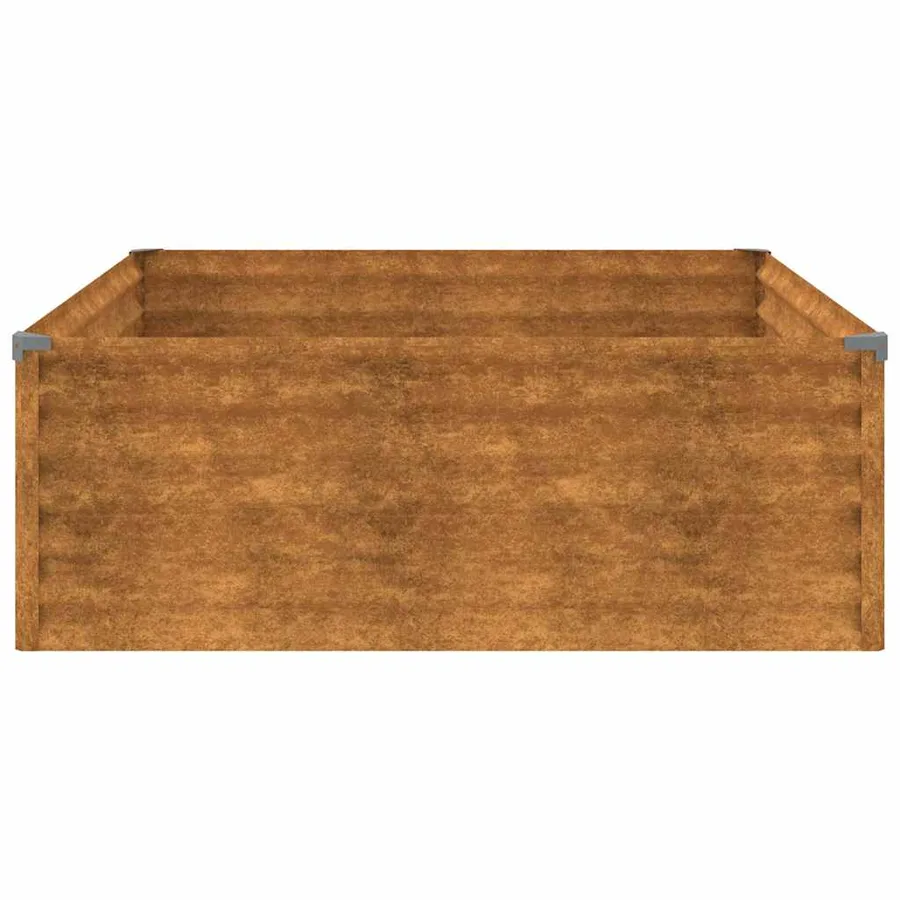 Lit surélevé de jardin 100x100x36 cm acier corten - 5