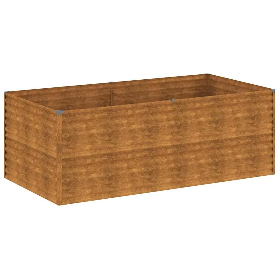 Lit surélevé de jardin 196x100x69 cm acier corten - 2