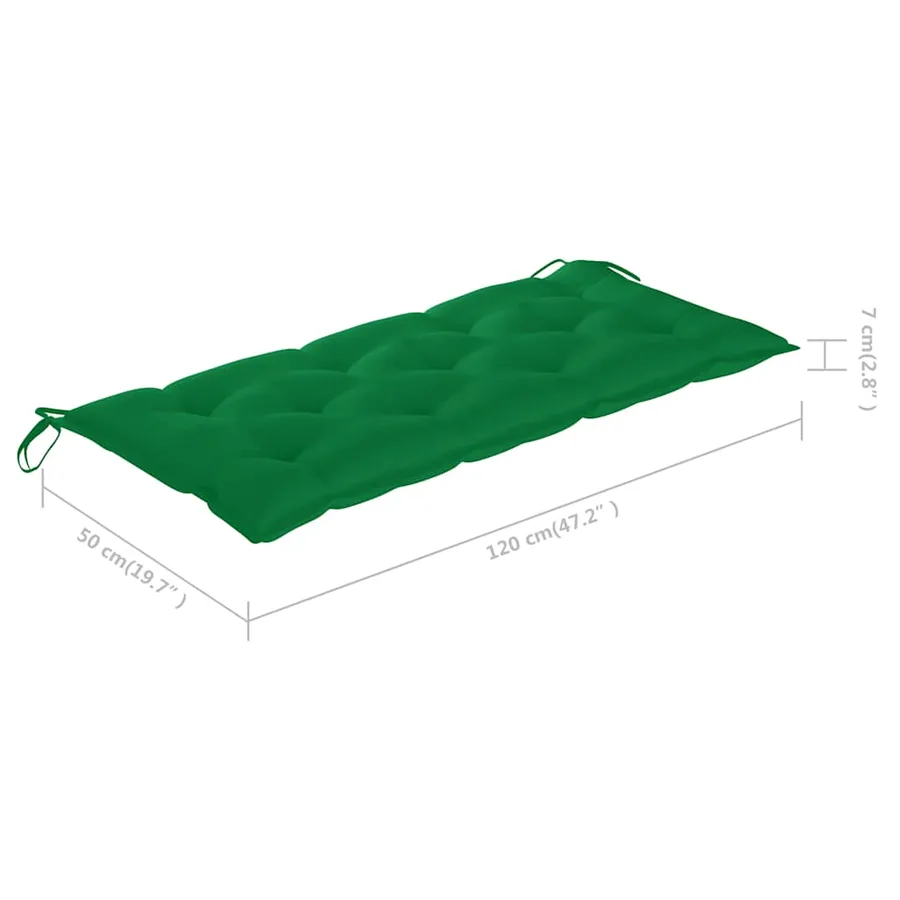 Banc de jardin avec coussin 120 cm Bambou - 11