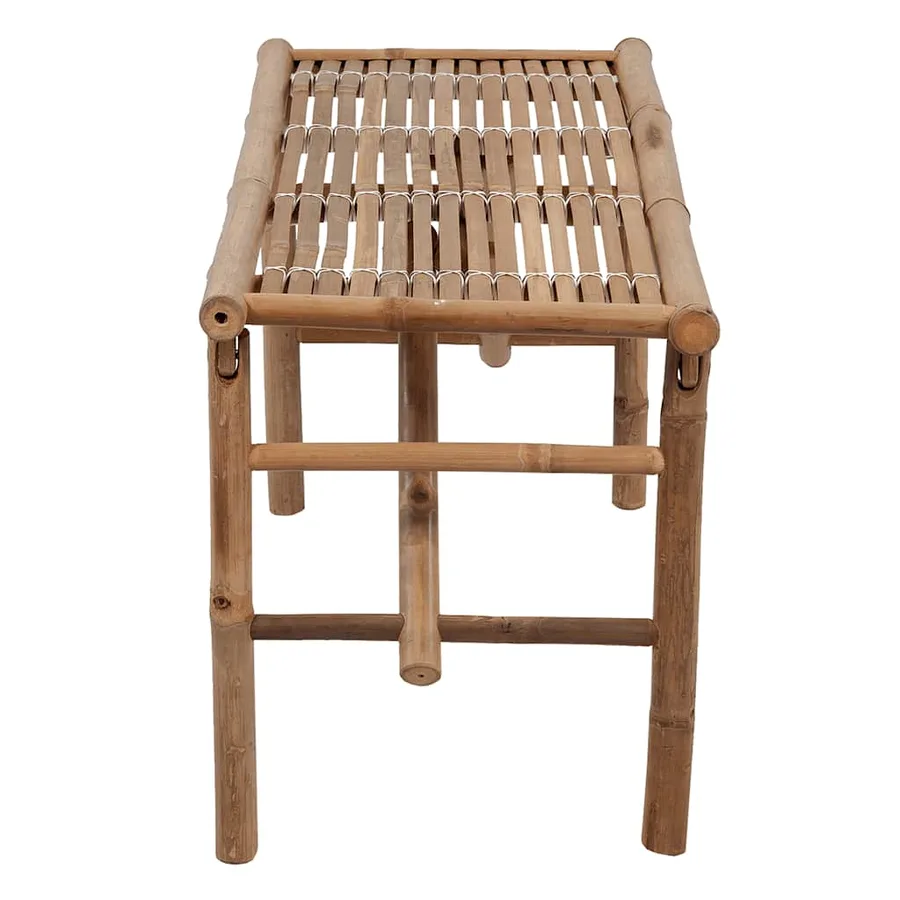 Banc de jardin pliable avec coussin 118 cm Bambou - 4