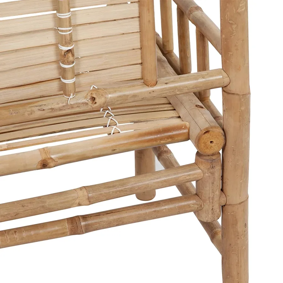 Banc de jardin avec coussin 120 cm Bambou - 5