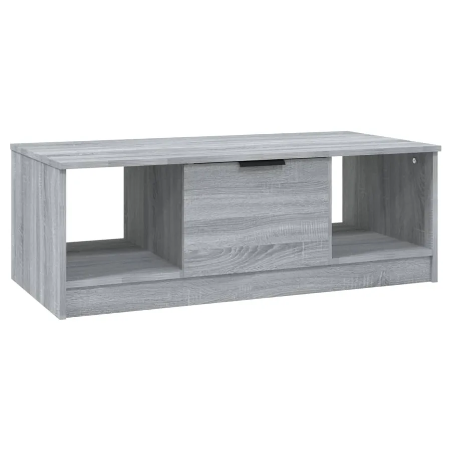 Table basse sonoma gris 102x50x36 cm bois d'ingénierie - 2