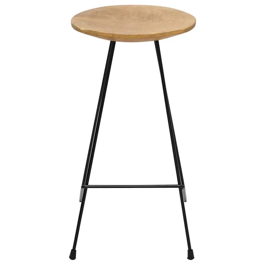 Tabourets de bar lot de 2 bois de teck massif - 3