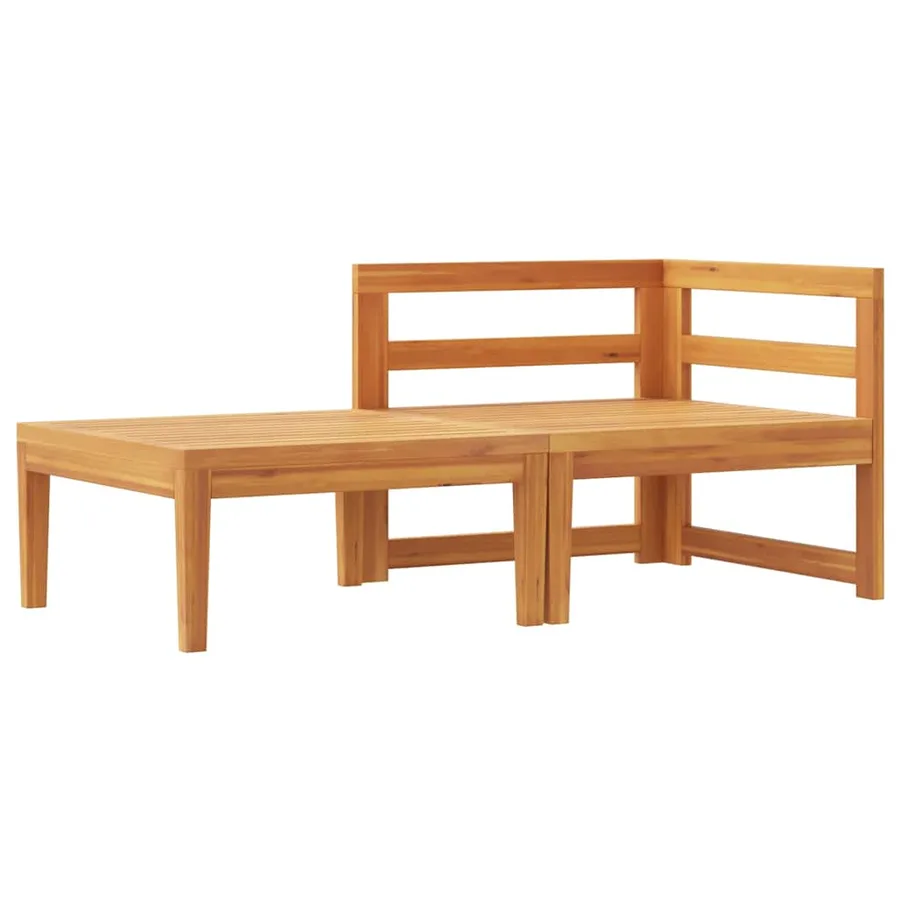 Salon de jardin 2 pcs avec coussins blanc crème Bois d'acacia - 4