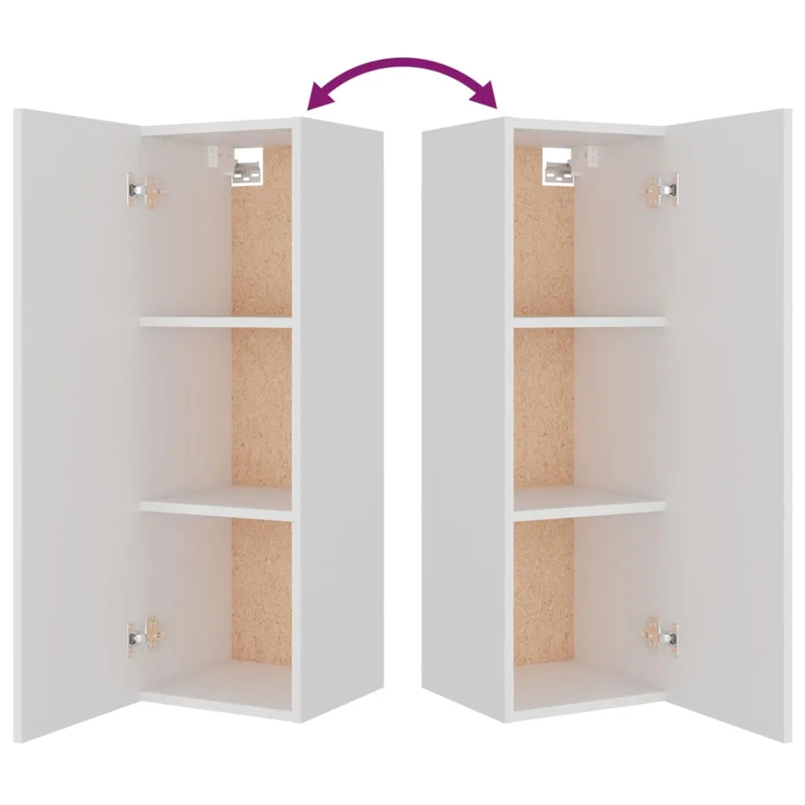 Ensemble de meubles TV 4 pcs Blanc Bois d'ingénierie - 12