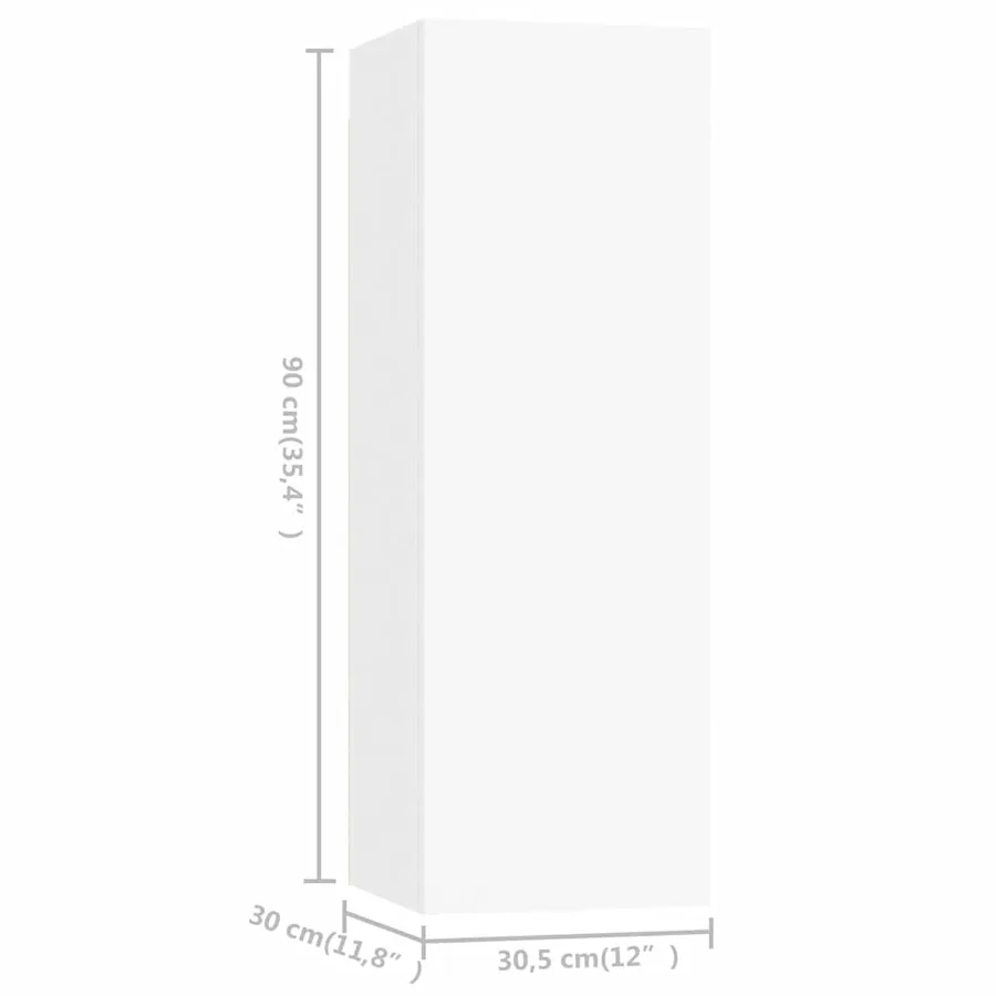 Ensemble de meubles TV 8 pcs Blanc Bois d'ingénierie - 11