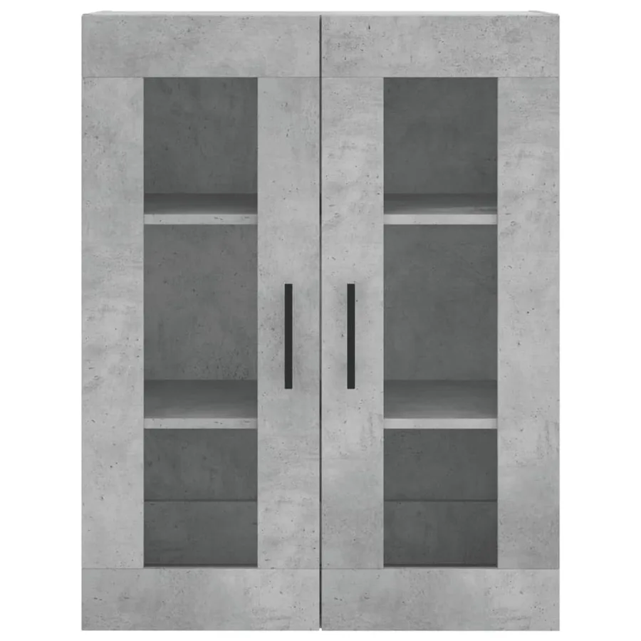 Buffet haut Gris béton 69,5x34x180 cm Bois d'ingénierie - 6