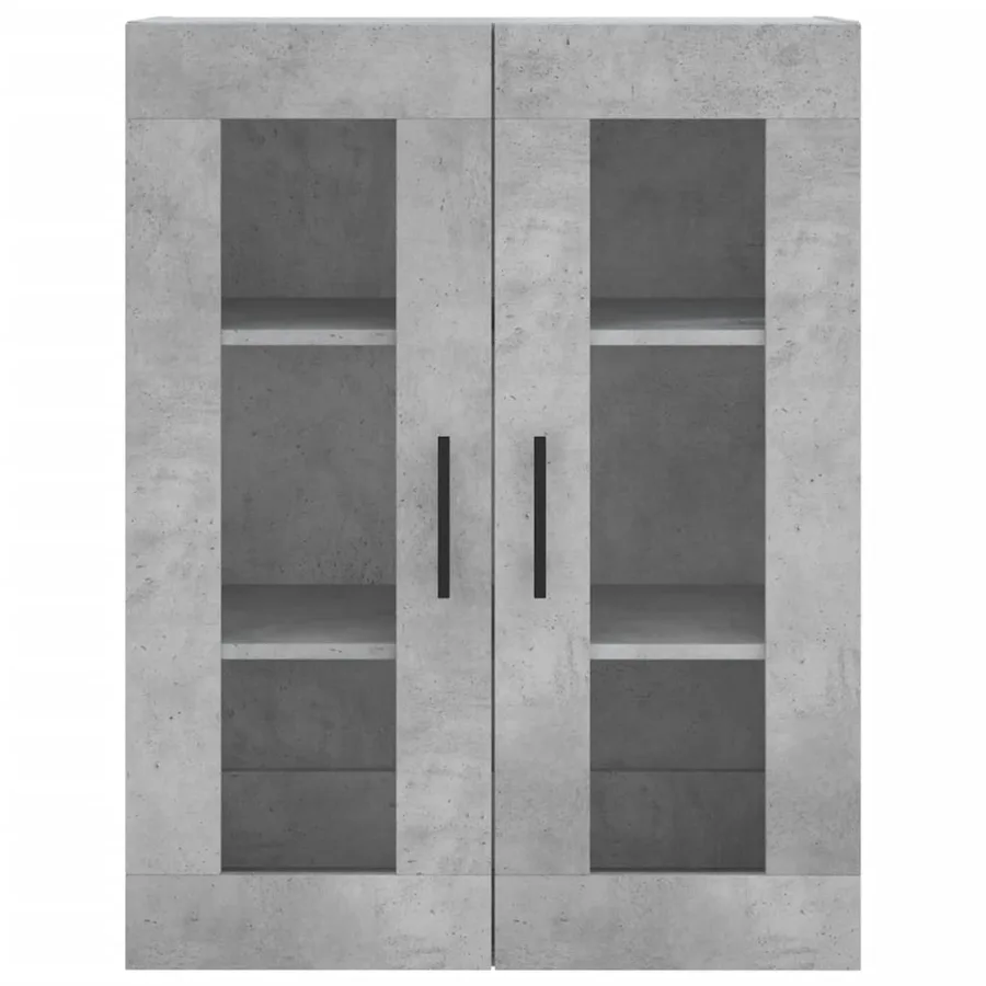 Buffet haut Gris béton 69,5x34x180 cm Bois d'ingénierie - 6