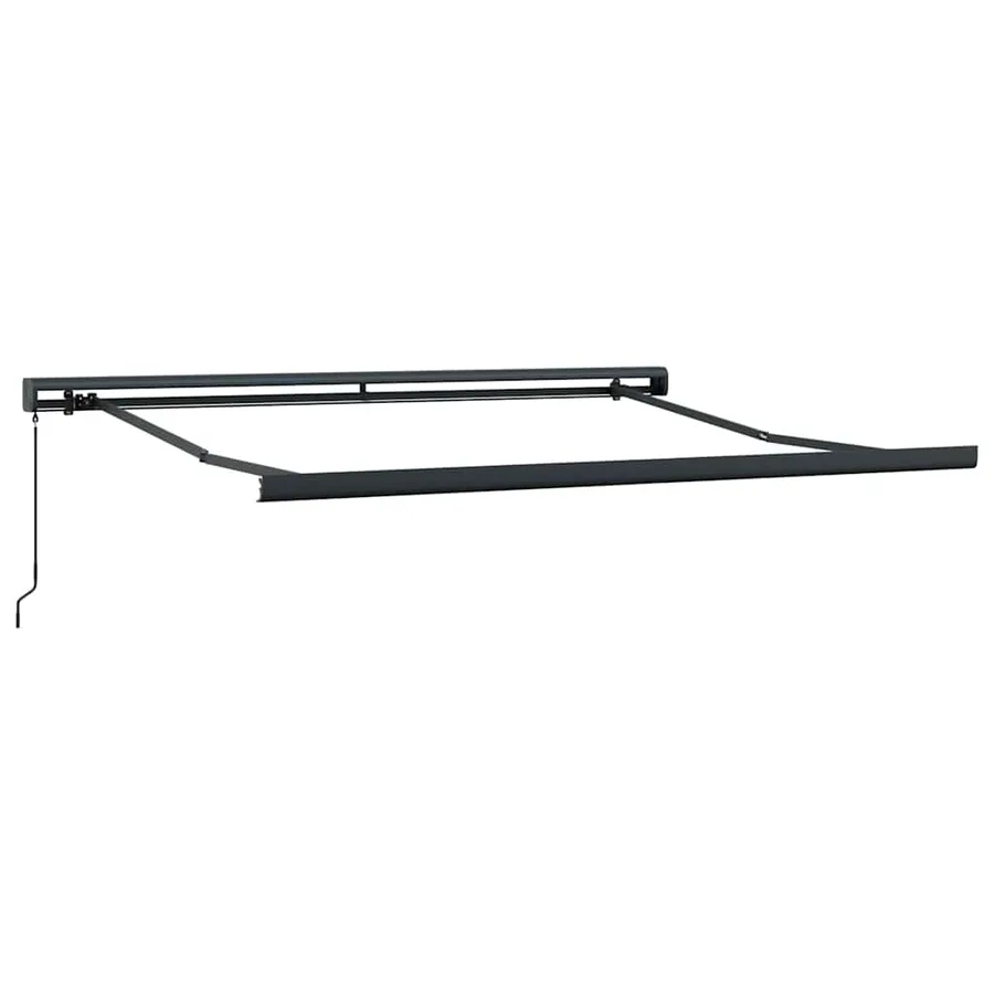 Auvent rétractable jaune et blanc 3x2,5 m tissu et aluminium - 6