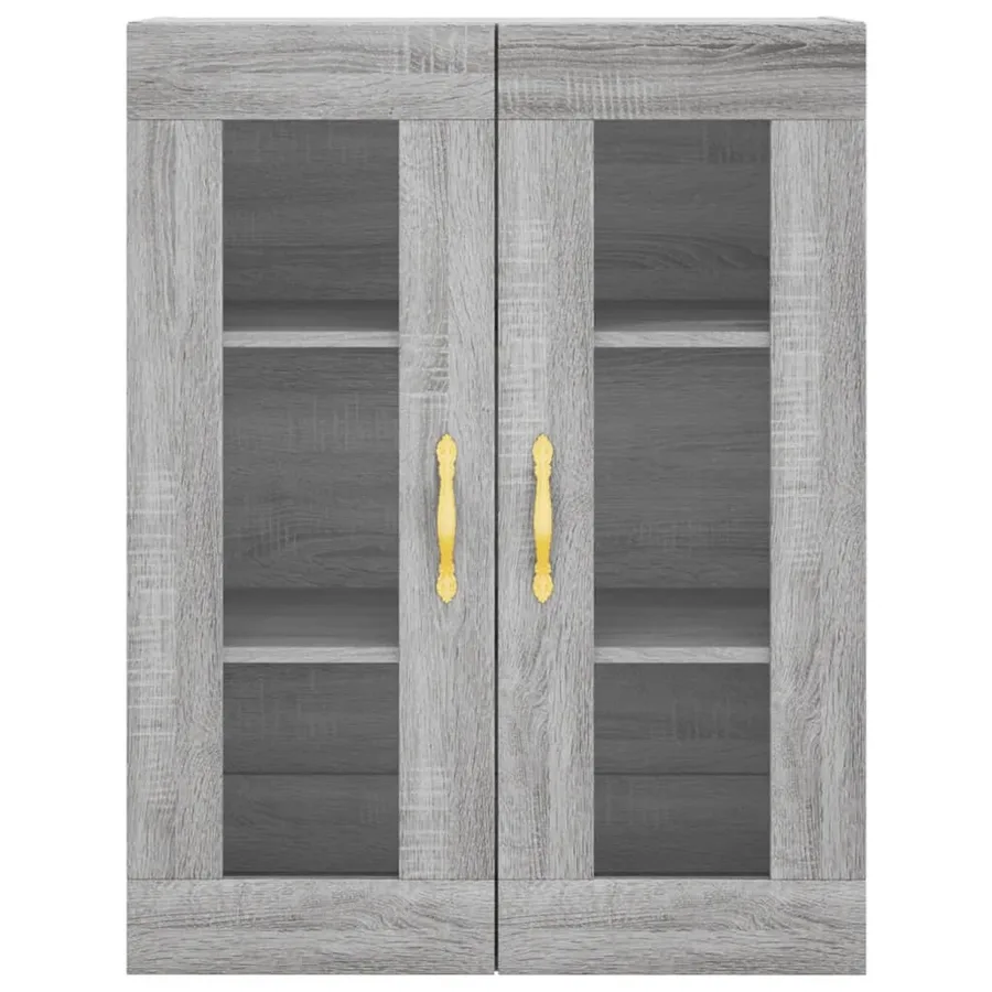 Buffet haut Sonoma gris 69,5x34x180 cm Bois d'ingénierie - 6