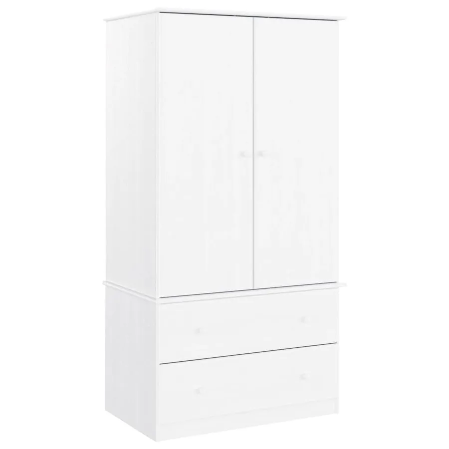 Garde-robe ALTA blanc 90x55x170 cm bois massif de pin - 2