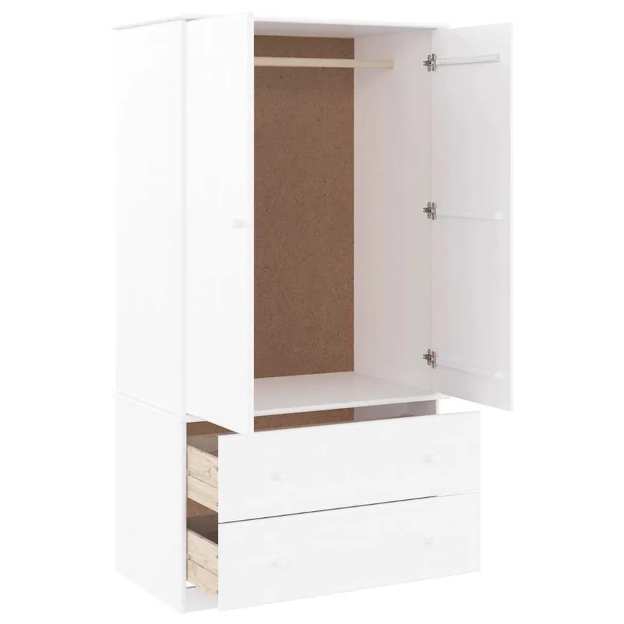 Garde-robe ALTA blanc 90x55x170 cm bois massif de pin - 3