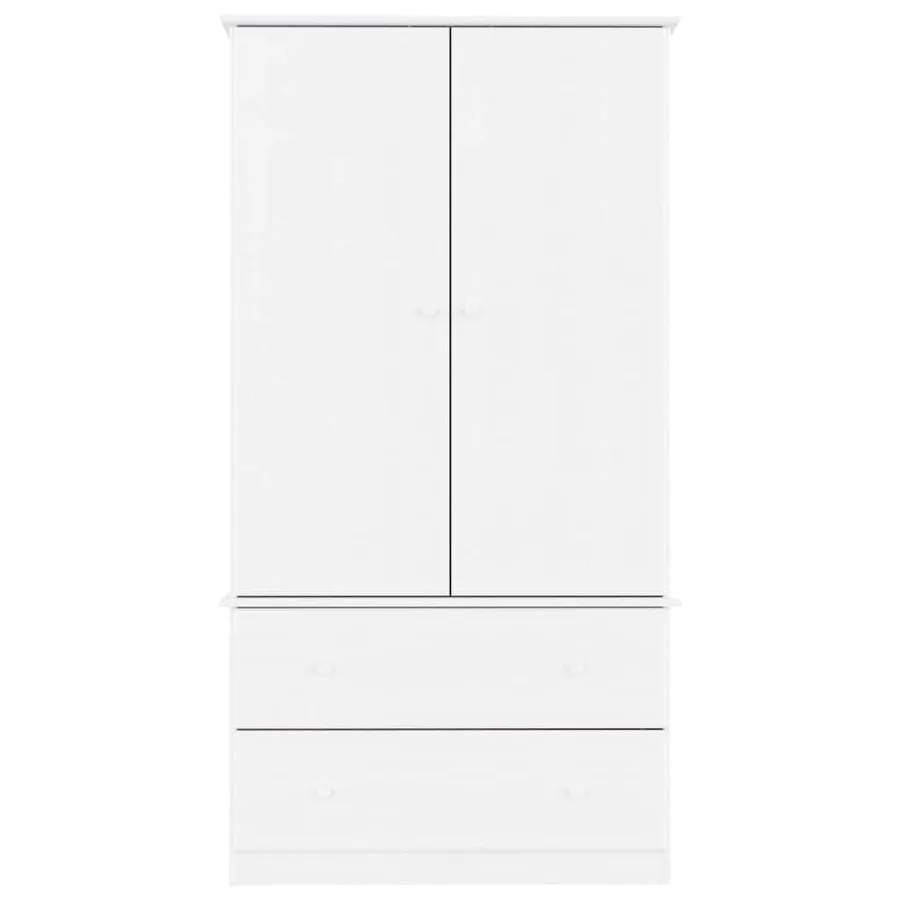 Garde-robe ALTA blanc 90x55x170 cm bois massif de pin - 4