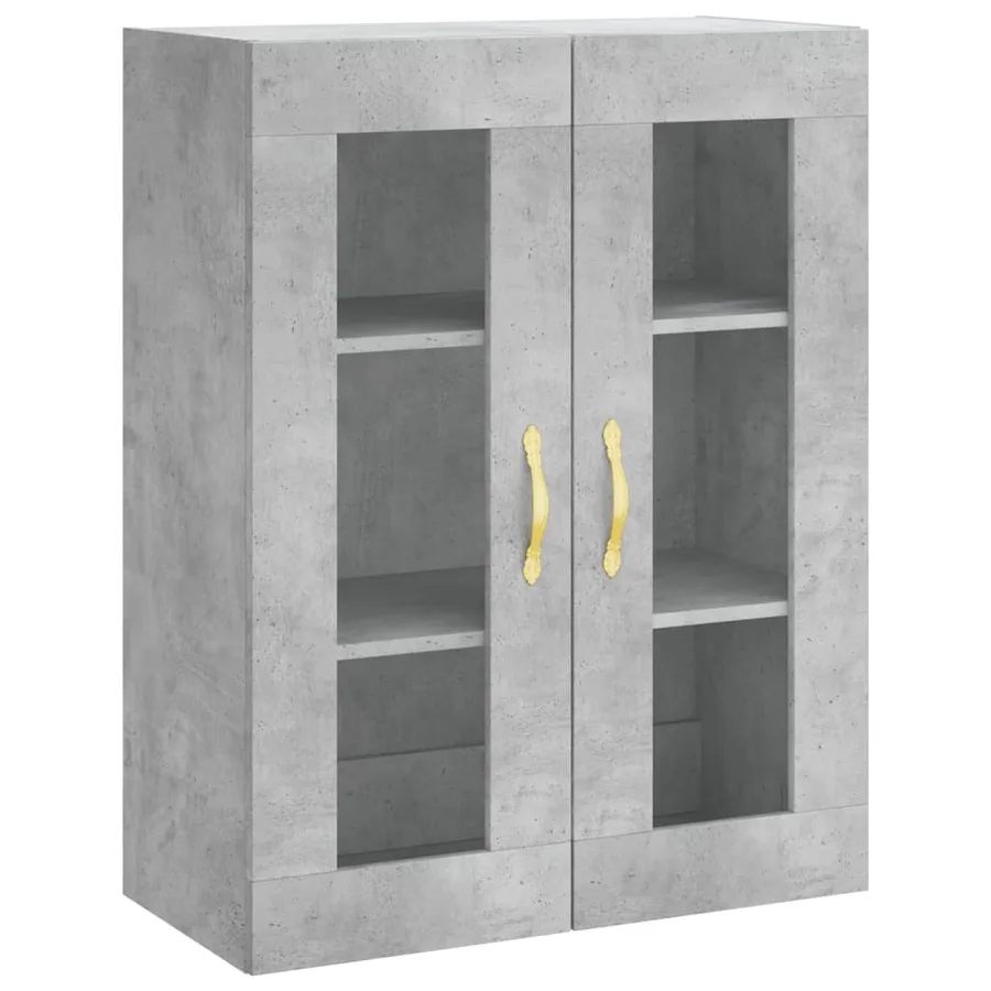 Buffet haut Gris béton 69,5x34x180 cm Bois d'ingénierie - 5