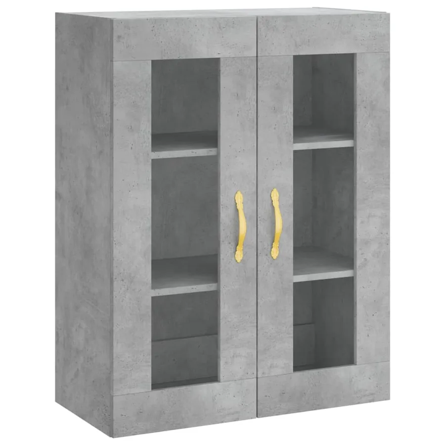 Buffet haut Gris béton 69,5x34x180 cm Bois d'ingénierie - 5