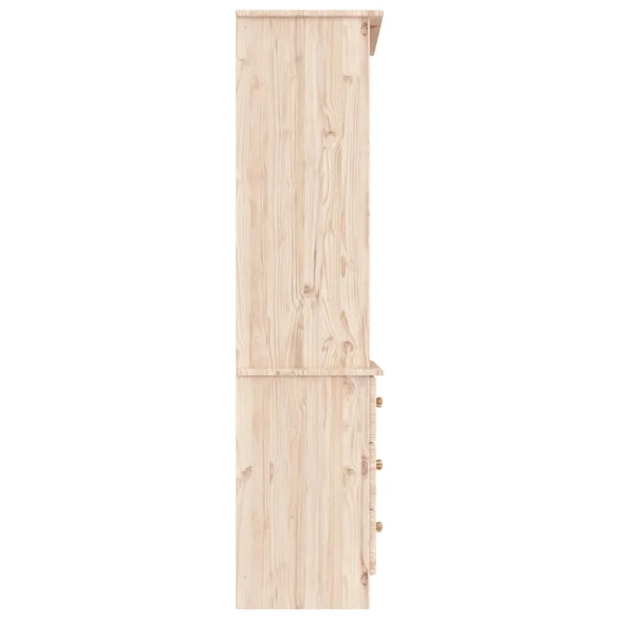 Bibliothèque avec tiroirs ALTA 60x35x142 cm bois massif de pin - 5