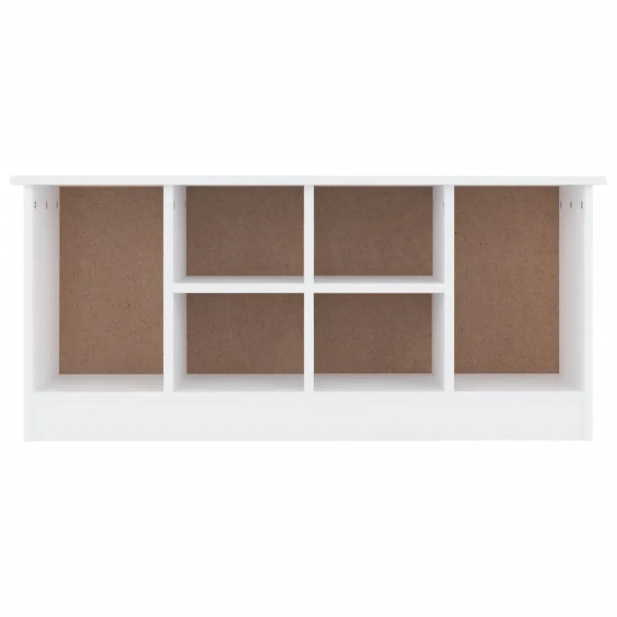 Banc à chaussures ALTA blanc 100x35x45 cm bois massif de pin - 3