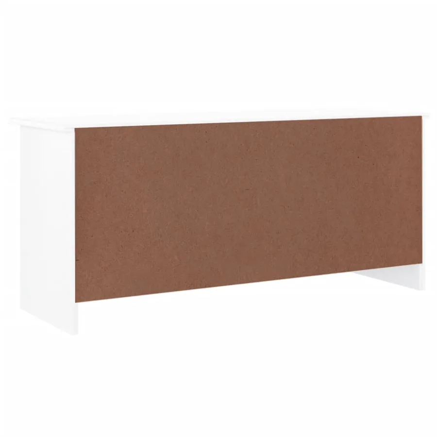 Banc à chaussures ALTA blanc 100x35x45 cm bois massif de pin - 5