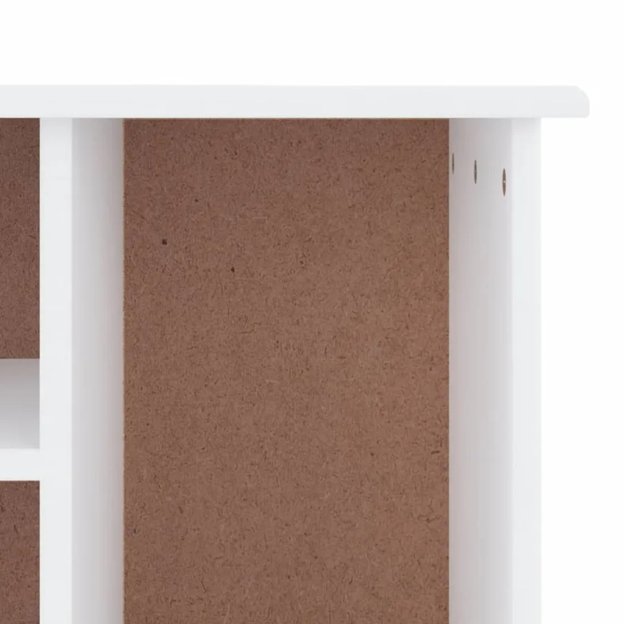 Banc à chaussures ALTA blanc 100x35x45 cm bois massif de pin - 6
