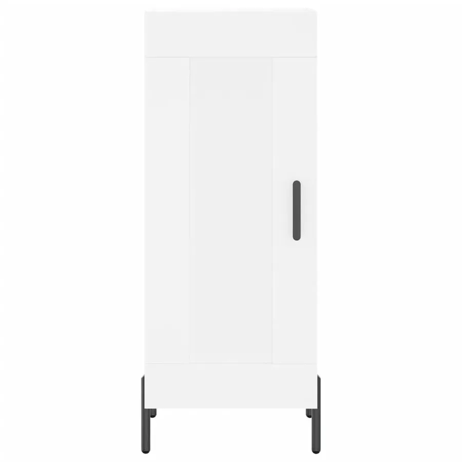 Buffet haut Blanc 34,5x34x180 cm Bois d'ingénierie - 6