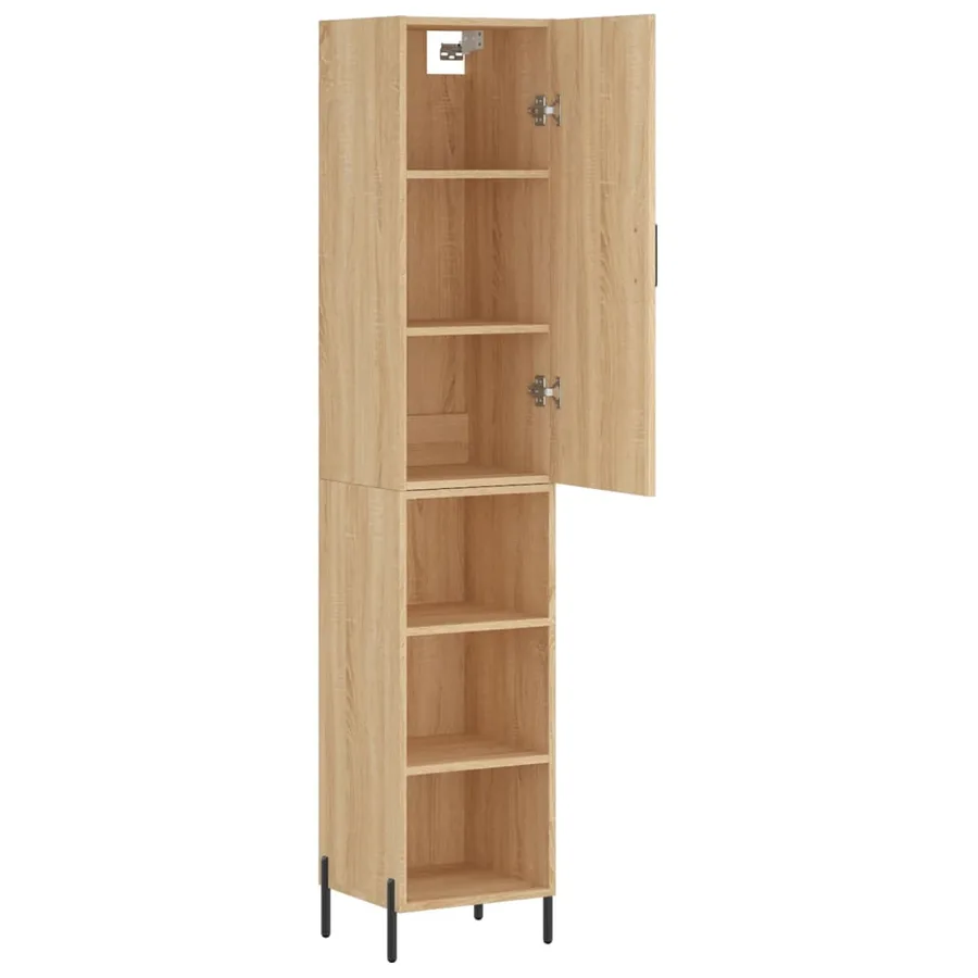 Buffet haut Chêne sonoma 34,5x34x180 cm Bois d'ingénierie - 3