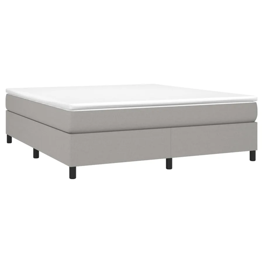 Sommier à lattes de lit avec matelas Gris clair 180x200cm Tissu - 3