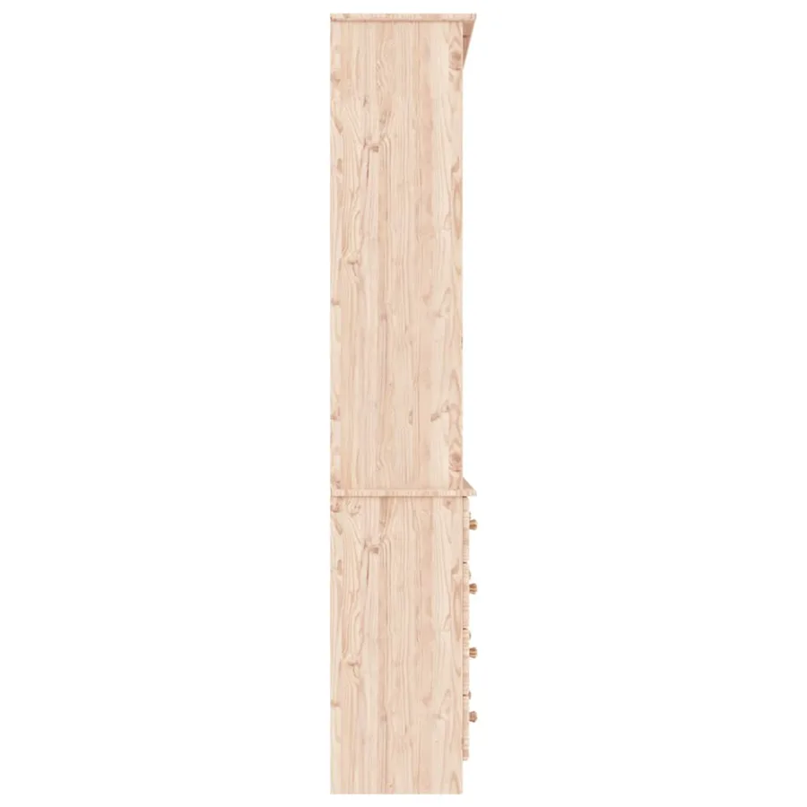 Bibliothèque avec tiroirs ALTA 77x35x186,5cm bois massif de pin - 5