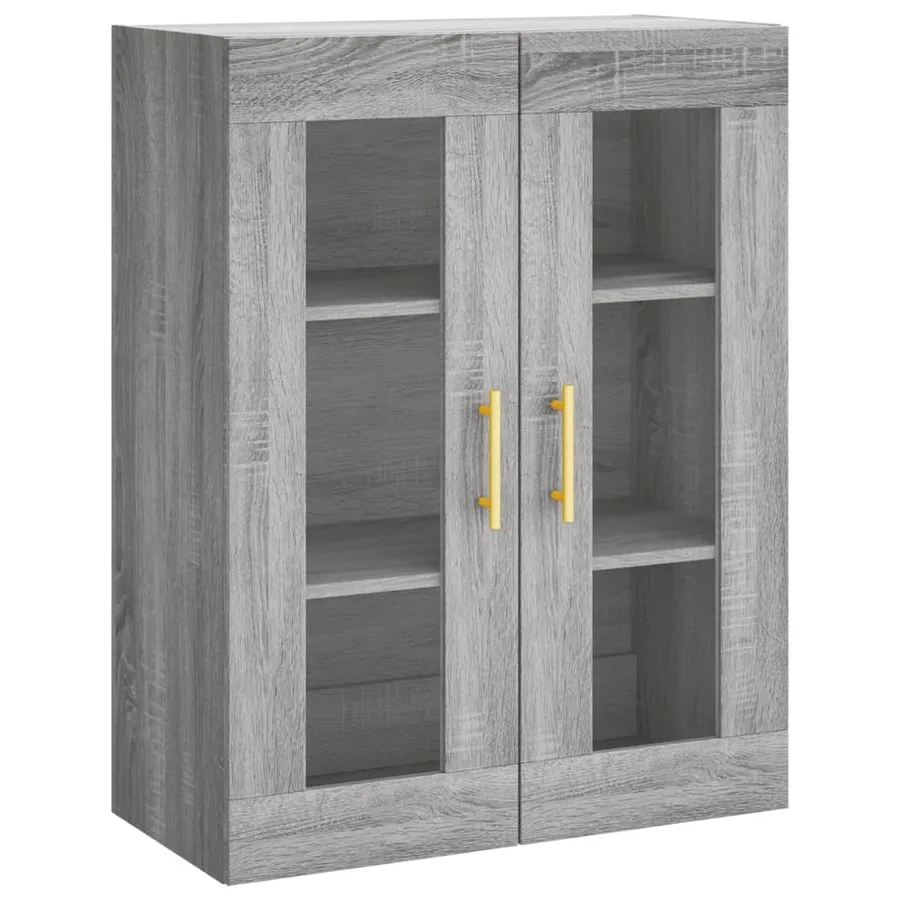 Buffet haut Sonoma gris 69,5x34x180 cm Bois d'ingénierie - 5