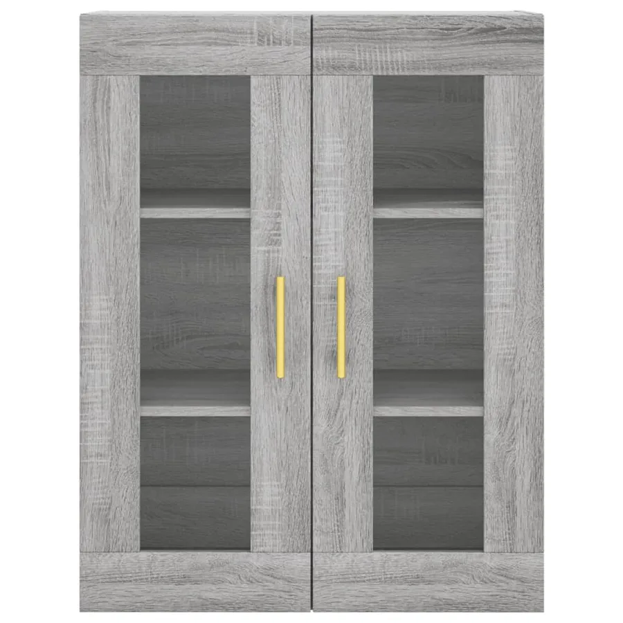 Buffet haut Sonoma gris 69,5x34x180 cm Bois d'ingénierie - 6
