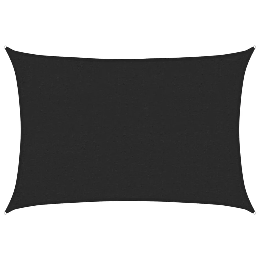 Voile d'ombrage 160 g/m² Noir 2x3 m PEHD - 2