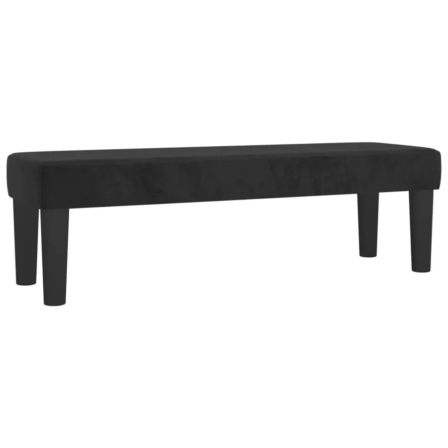 Banc Noir 100x30x30 cm Velours - 2