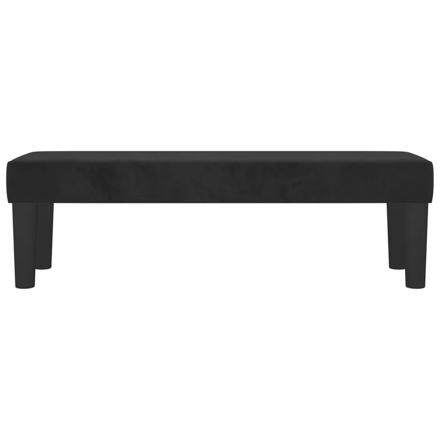 Banc Noir 100x30x30 cm Velours - 3