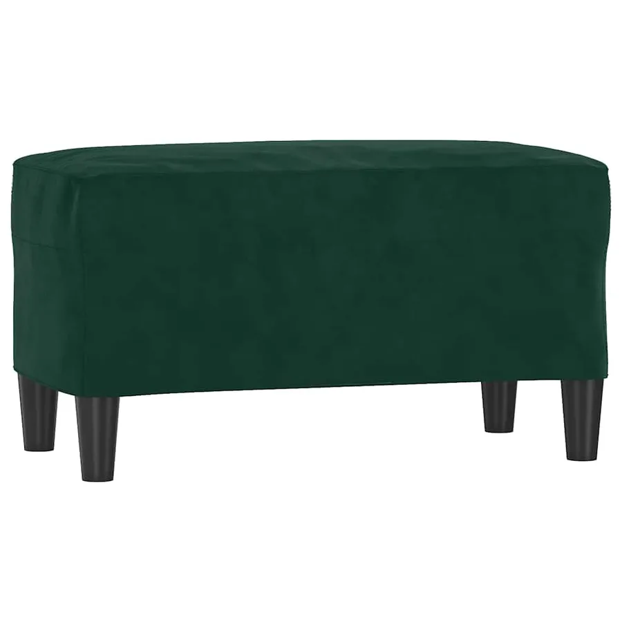 Banc Vert foncé 70x35x41 cm Velours - 2