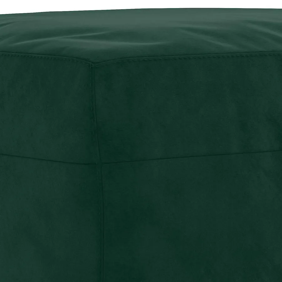 Banc Vert foncé 70x35x41 cm Velours - 5