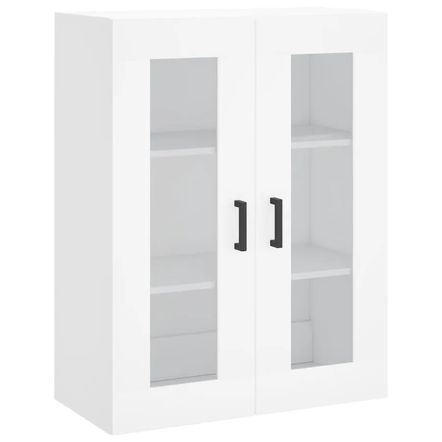 Armoires murales 2 pcs blanc bois d'ingénierie - 5