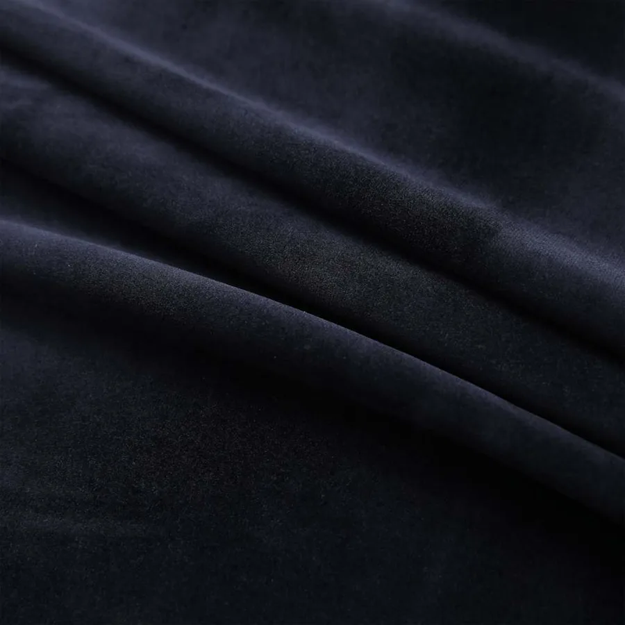 Rideaux occultants avec anneaux 2 pcs Velours Noir 140x245 cm - 4