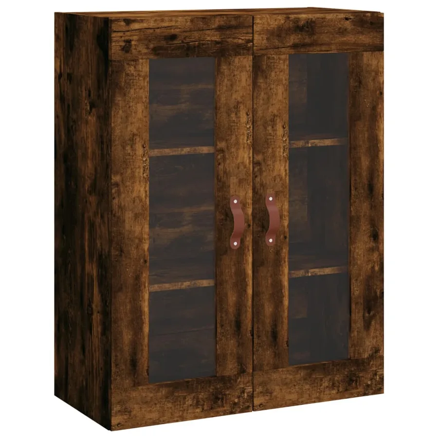 Buffet haut Chêne fumé 69,5x34x180 cm Bois d'ingénierie - 5