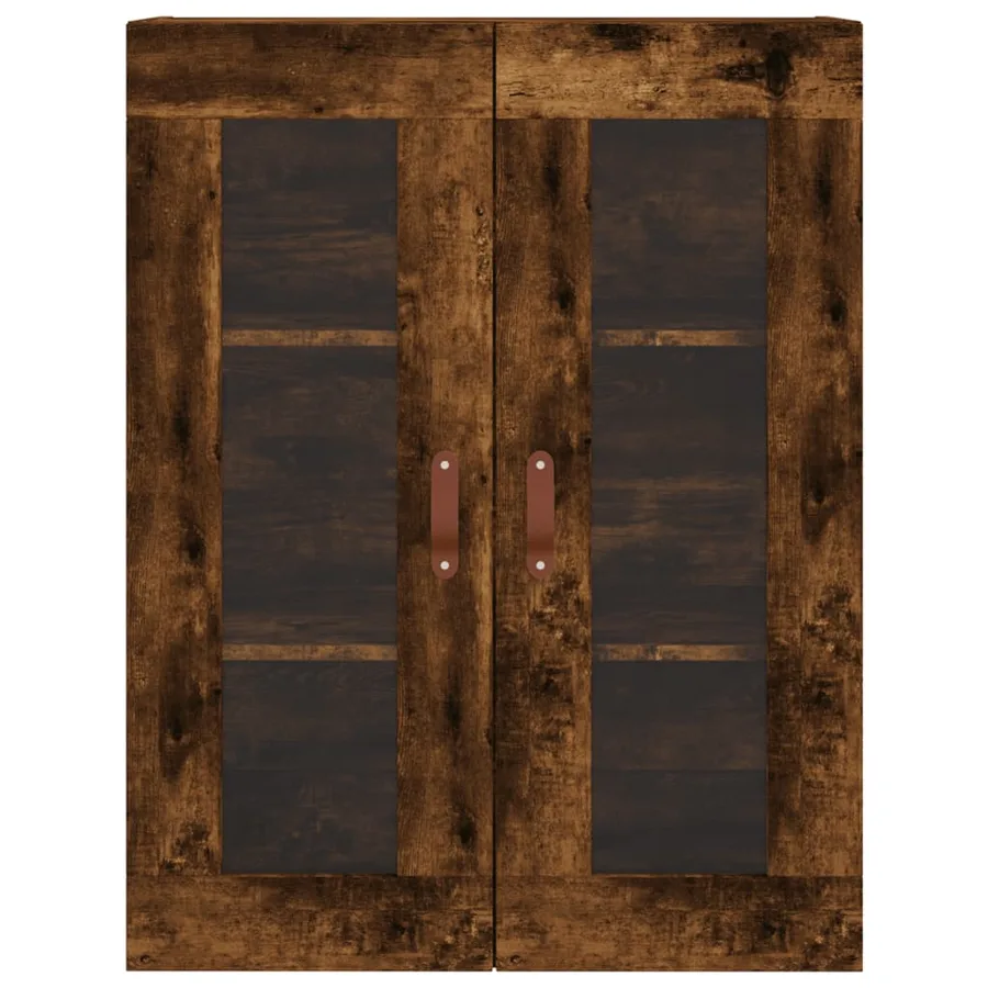 Buffet haut Chêne fumé 69,5x34x180 cm Bois d'ingénierie - 6