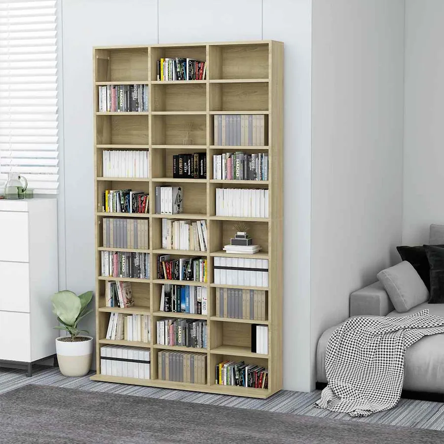 Armoire à CD Chêne sonoma 102x23x177,5 cm Bois d'ingénierie