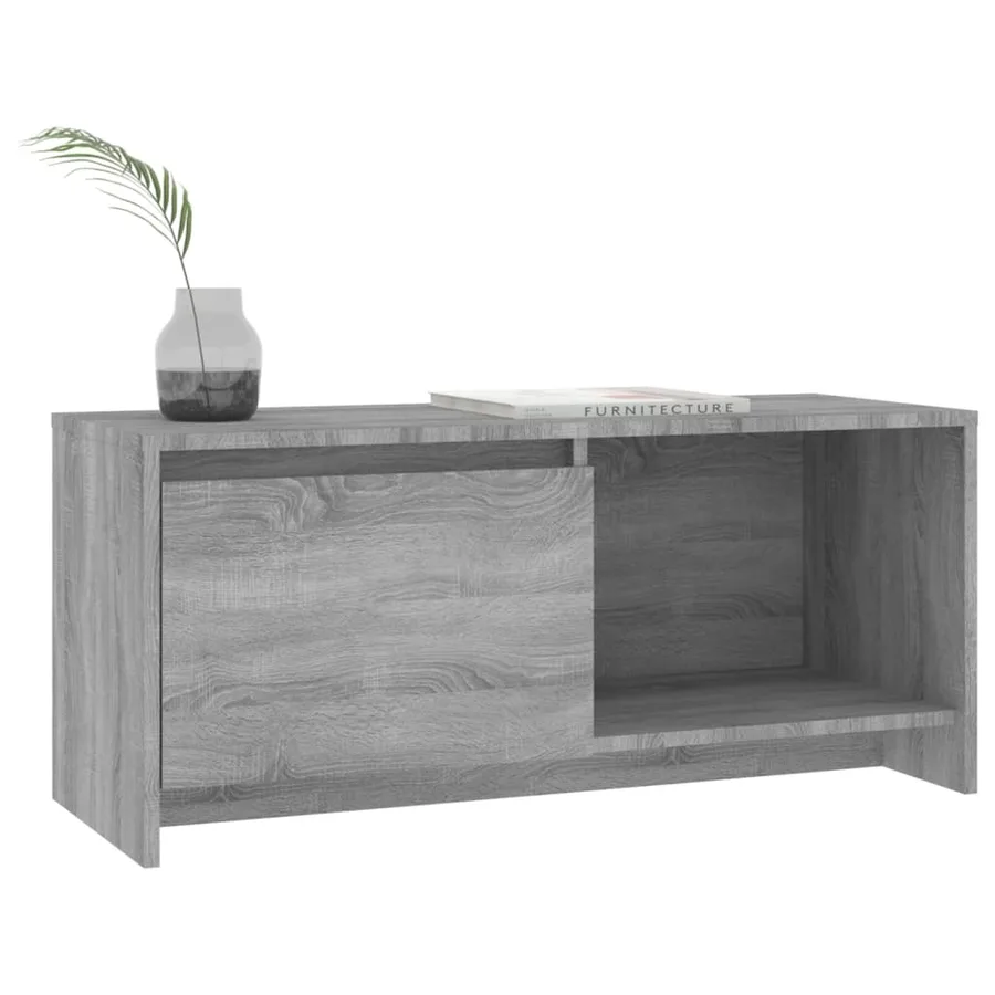Meuble TV sonoma gris 90x35x40 cm bois d'ingénierie - 4