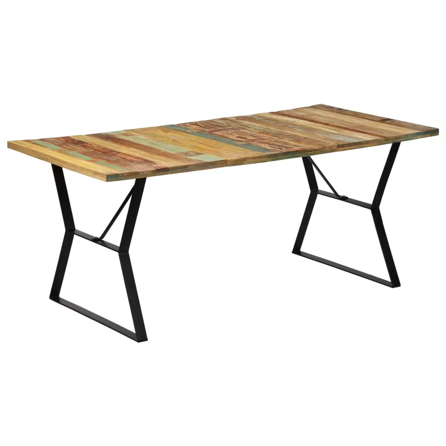 Table de salle à manger 180x90x76cm Bois de récupération solide - 11