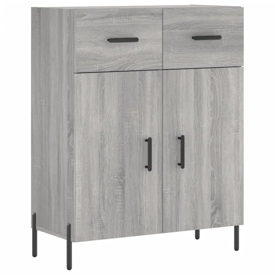 Buffet haut Sonoma gris 69,5x34x180 cm Bois d'ingénierie - 7
