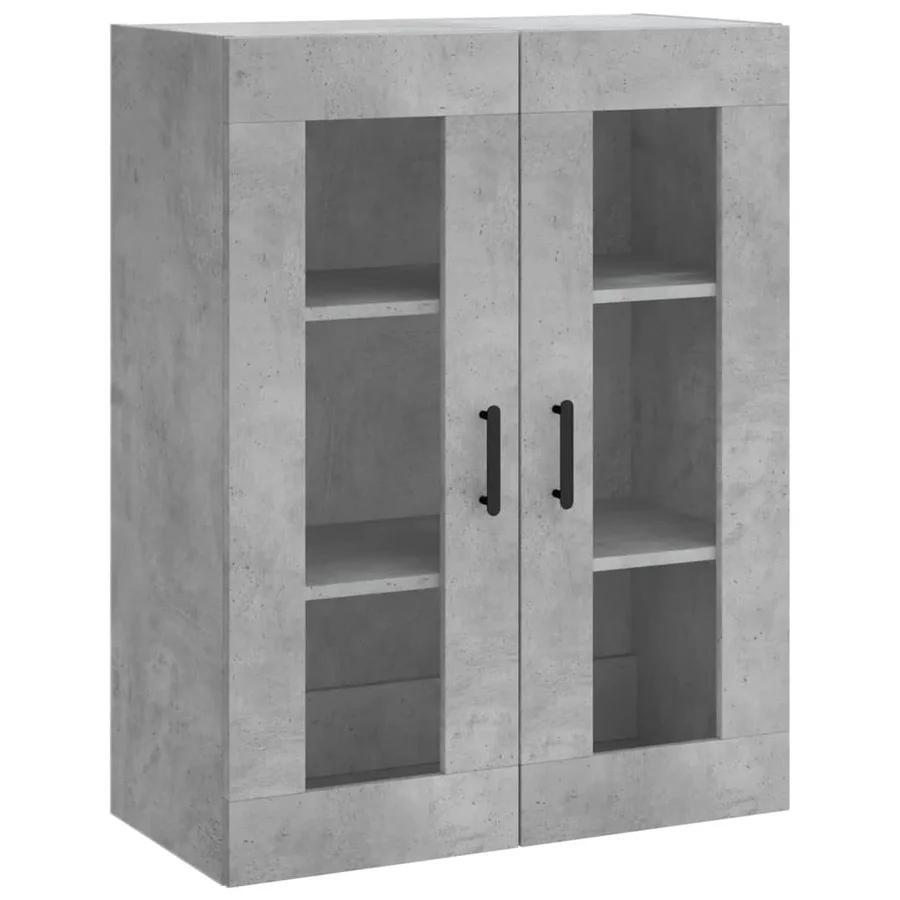 Buffet haut Gris béton 69,5x34x180 cm Bois d'ingénierie - 5