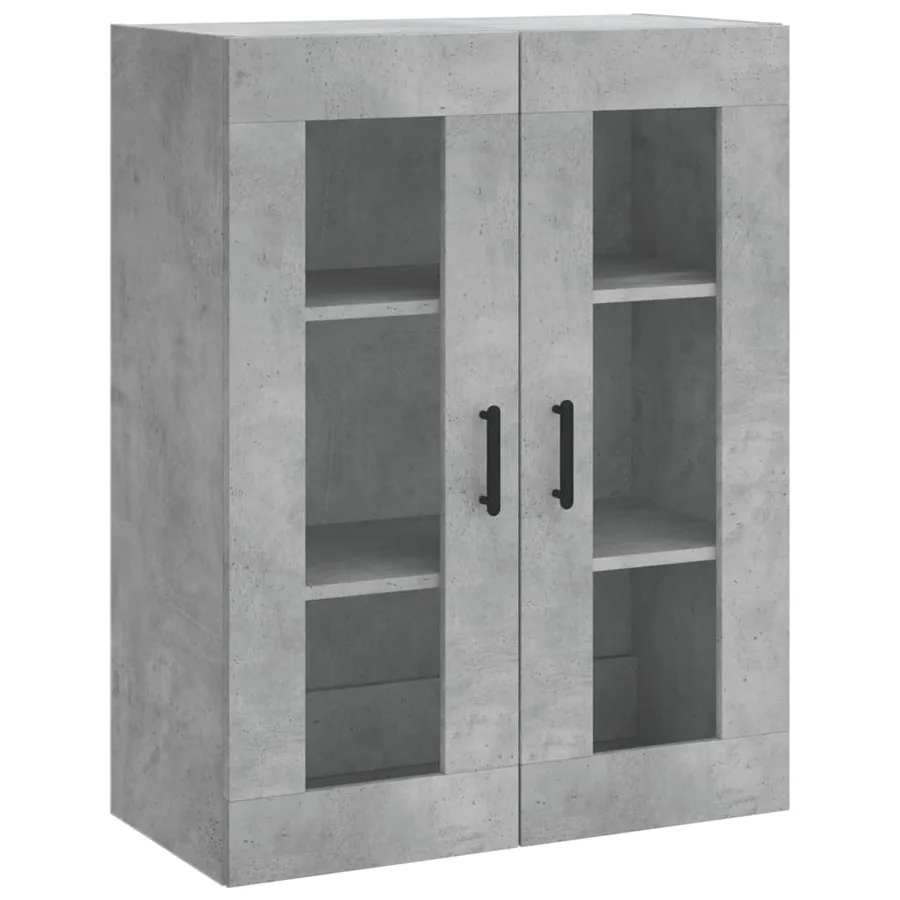 Buffet haut Gris béton 69,5x34x180 cm Bois d'ingénierie - 5
