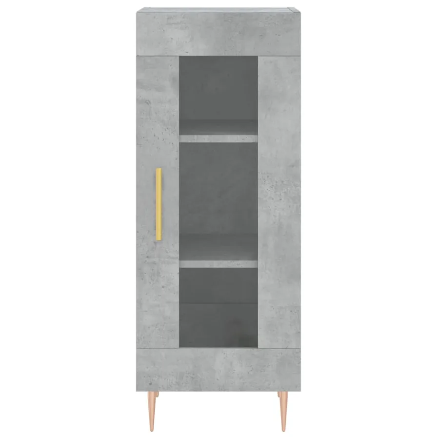 Buffet haut Gris béton 34,5x34x180 cm Bois d'ingénierie - 6