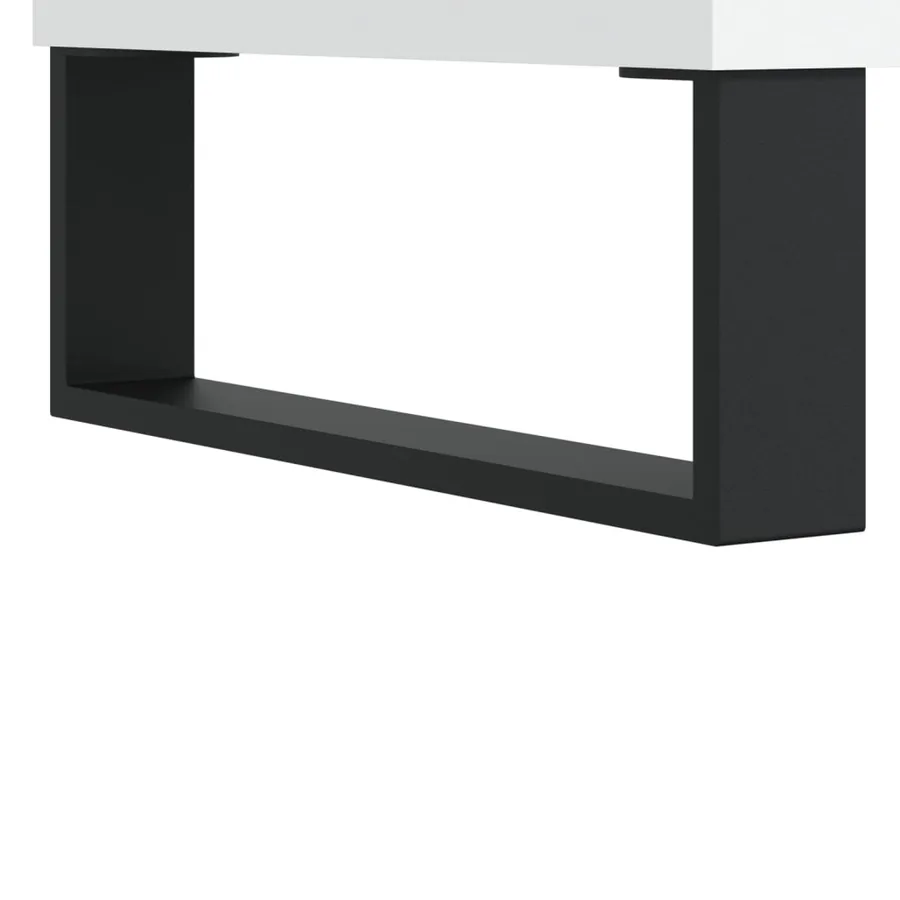 Buffet haut Blanc 34,5x34x180 cm Bois d'ingénierie - 11
