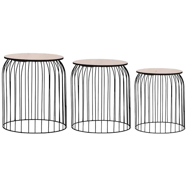 Tables basses 3 pcs Noir