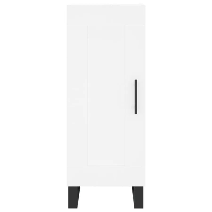 Buffet haut Blanc 34,5x34x180 cm Bois d'ingénierie - 8