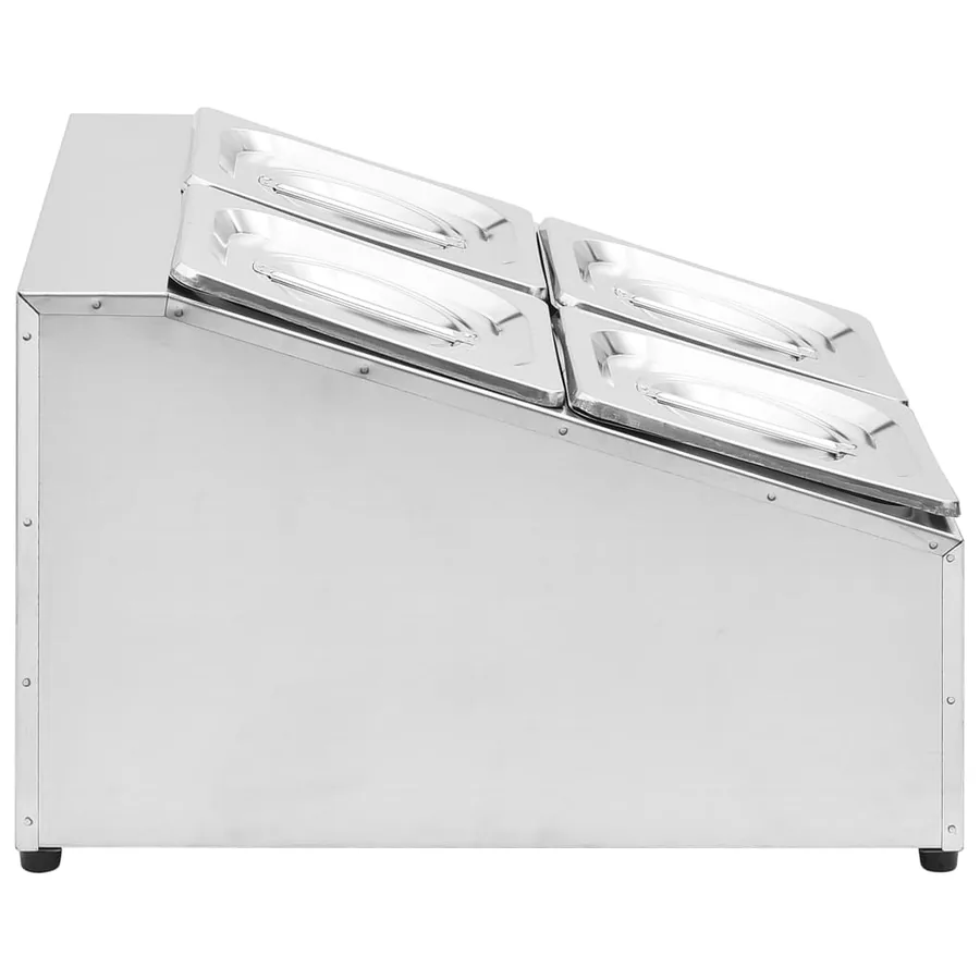 Récipient Gastronorm avec 4 bacs GN 1/6 Acier inoxydable - 4