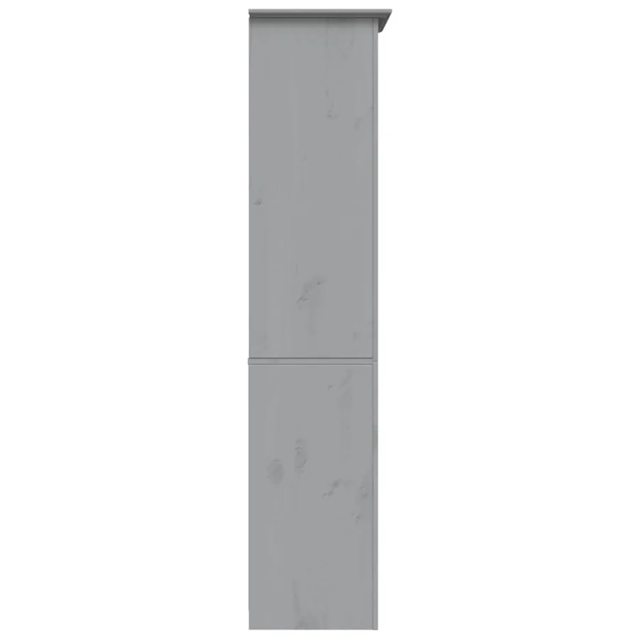 Bibliothèque BODO gris 82x40x173 cm bois pin massif 5 niveaux - 4